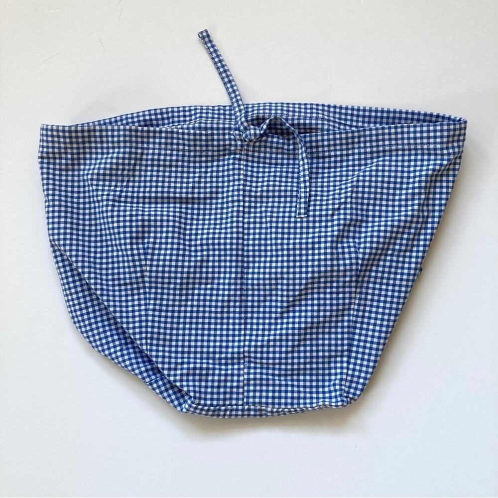 Pottery Barn Kids Gingham Basket Liner Blue White
